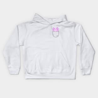 Axolotl inside a pocket Kids Hoodie